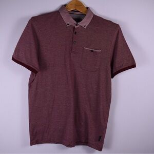 Ted Baker London Burgundy Polo Shirt